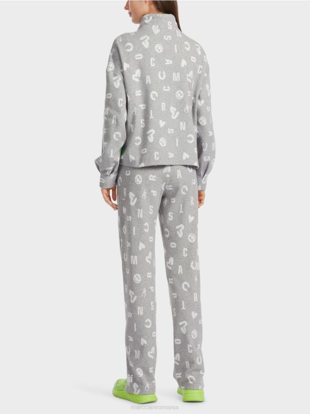geaca stil jogging Marc Cain gri argintiu îmbrăcăminte 4826HH331