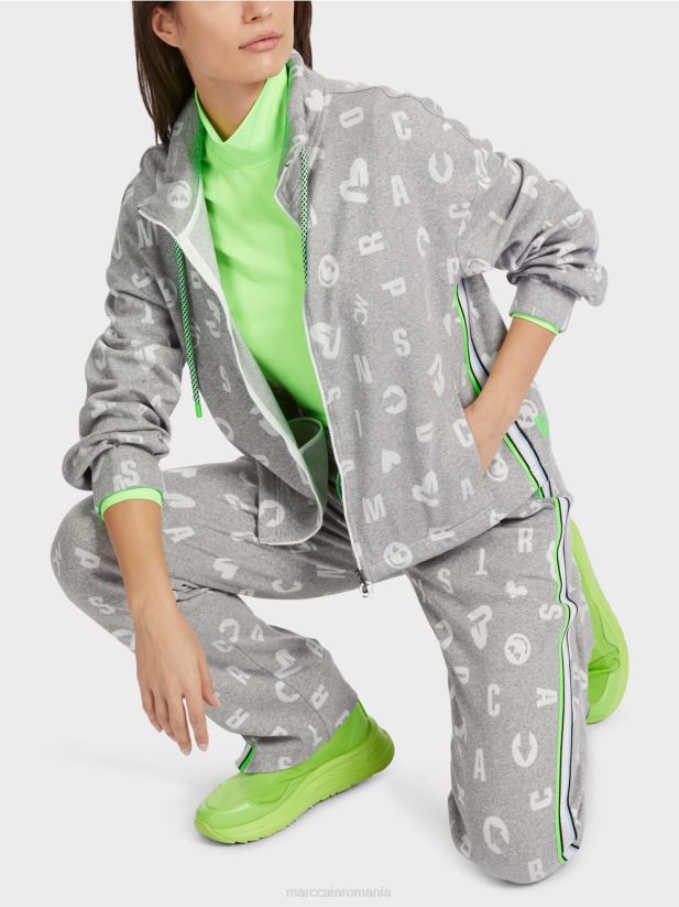 geaca stil jogging Marc Cain gri argintiu îmbrăcăminte 4826HH331