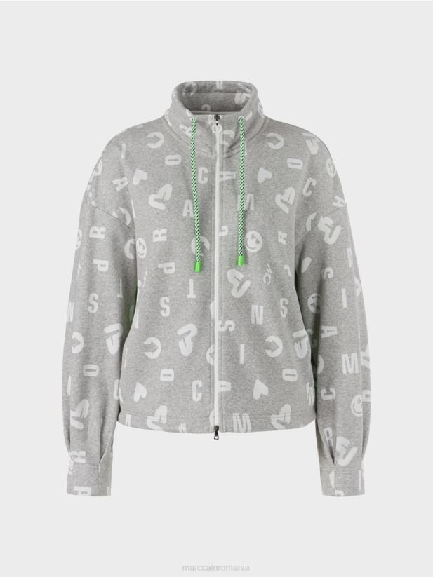 geaca stil jogging Marc Cain gri argintiu îmbrăcăminte 4826HH331