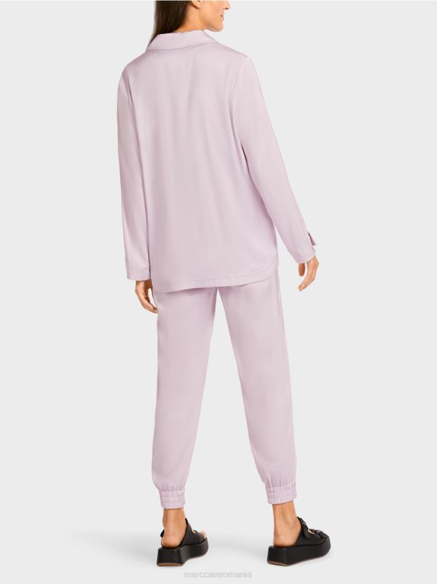 jachetă blazer cu mâneci suflecate Marc Cain lavandă ușoară îmbrăcăminte 4826HH390