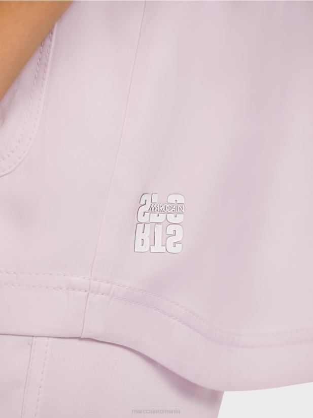 jachetă blazer cu mâneci suflecate Marc Cain lavandă ușoară îmbrăcăminte 4826HH390