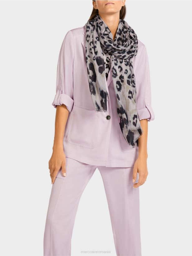 jachetă blazer cu mâneci suflecate Marc Cain lavandă ușoară îmbrăcăminte 4826HH390