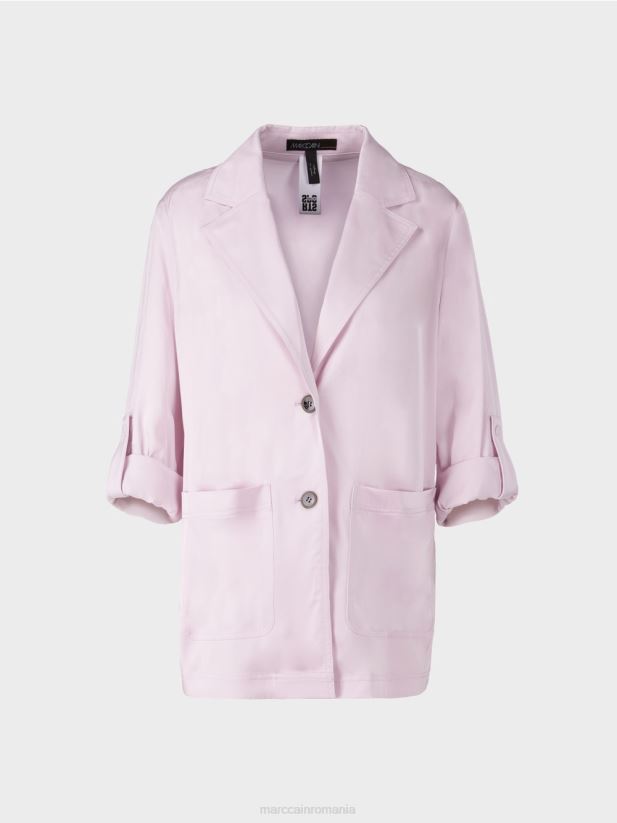 jachetă blazer cu mâneci suflecate Marc Cain lavandă ușoară îmbrăcăminte 4826HH390