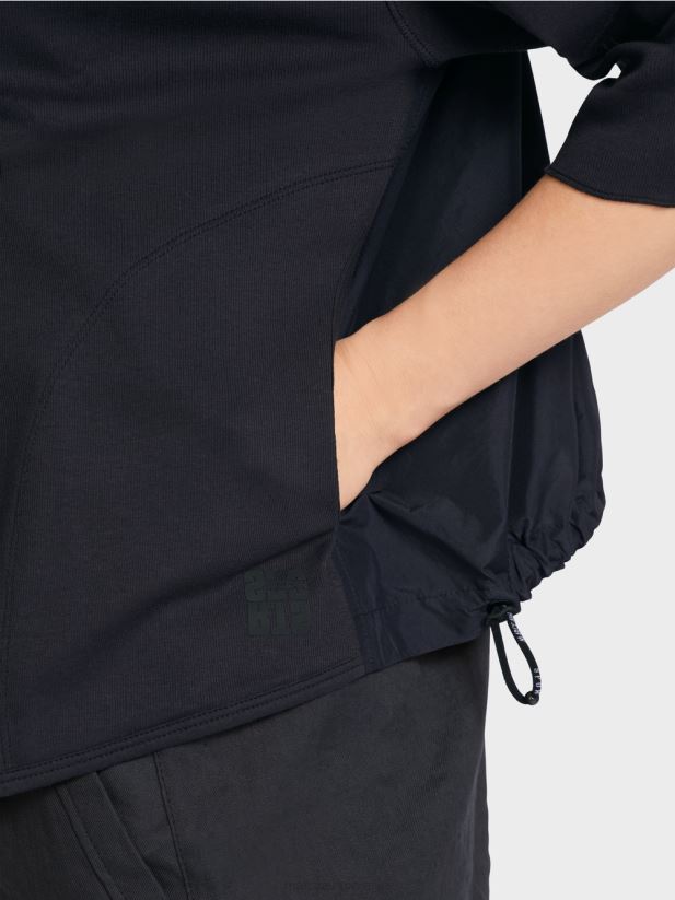 jachetă casual din amestec de țesături Marc Cain albastru miezul nopții îmbrăcăminte 4826HH363