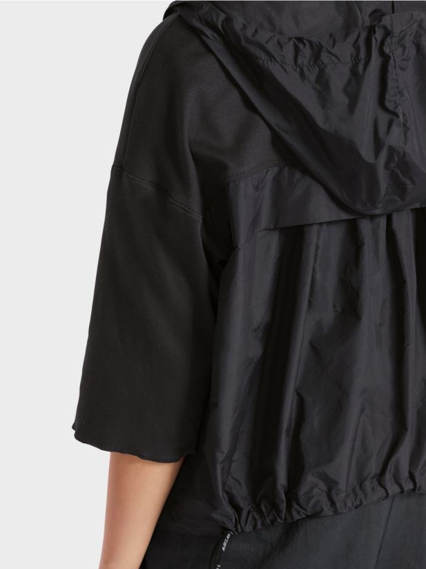 jachetă casual din amestec de țesături Marc Cain albastru miezul nopții îmbrăcăminte 4826HH363