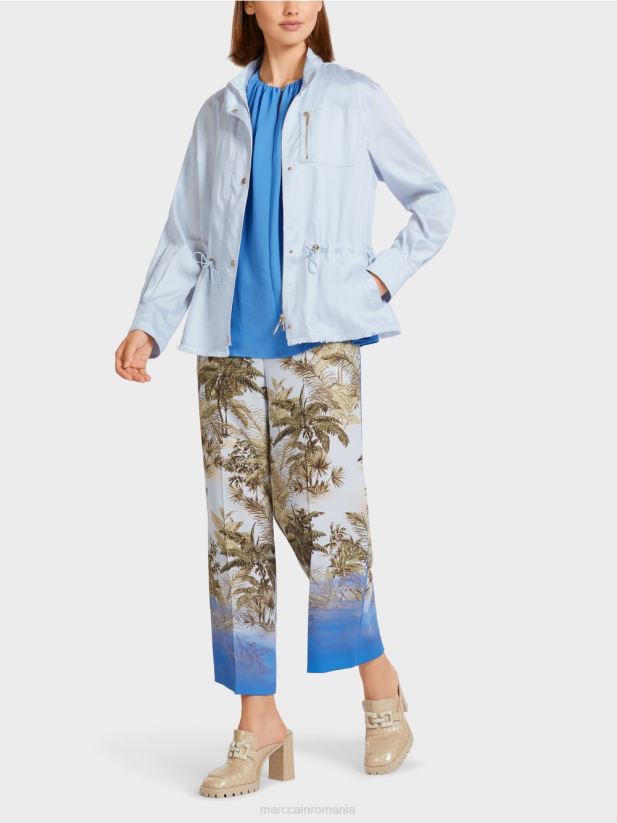 jachetă casual outdoor din bumbac Marc Cain albastru pudra deschis îmbrăcăminte 4826HH395