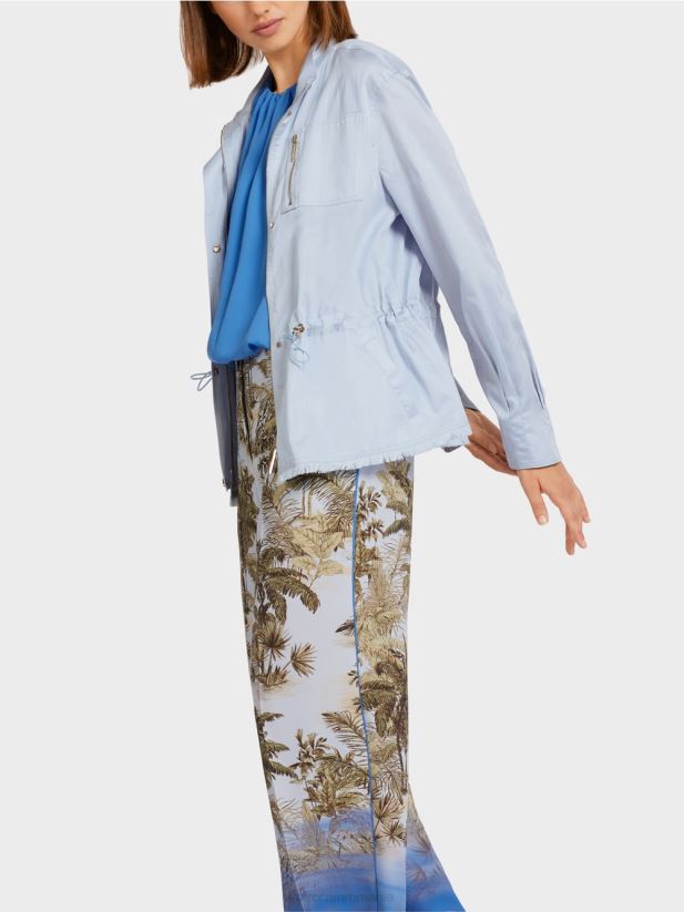 jachetă casual outdoor din bumbac Marc Cain albastru pudra deschis îmbrăcăminte 4826HH395