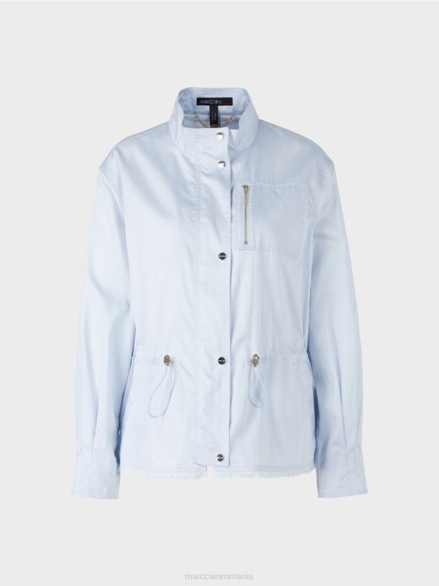 jachetă casual outdoor din bumbac Marc Cain albastru pudra deschis îmbrăcăminte 4826HH395