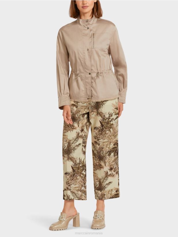 jachetă casual outdoor din bumbac Marc Cain moale taupe îmbrăcăminte 4826HH397