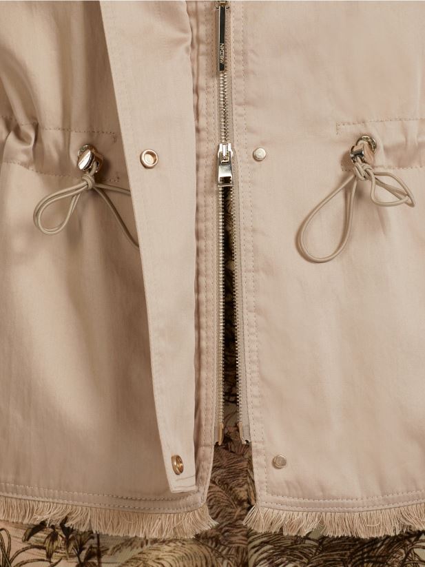 jachetă casual outdoor din bumbac Marc Cain moale taupe îmbrăcăminte 4826HH397