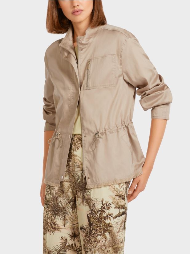 jachetă casual outdoor din bumbac Marc Cain moale taupe îmbrăcăminte 4826HH397