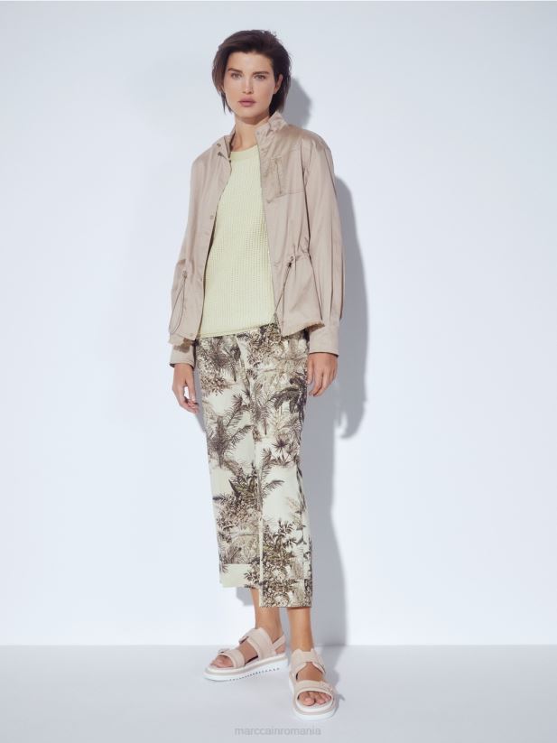 jachetă casual outdoor din bumbac Marc Cain moale taupe îmbrăcăminte 4826HH397