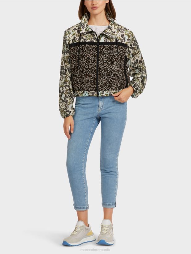 jachetă cu fermoar cu model-mix feminin Marc Cain luminator moale îmbrăcăminte 4826HH414