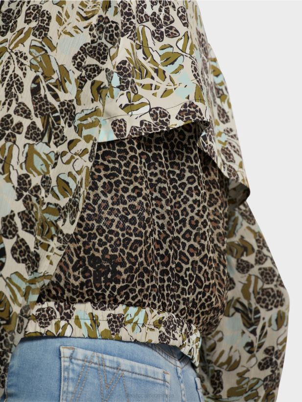 jachetă cu fermoar cu model-mix feminin Marc Cain luminator moale îmbrăcăminte 4826HH414