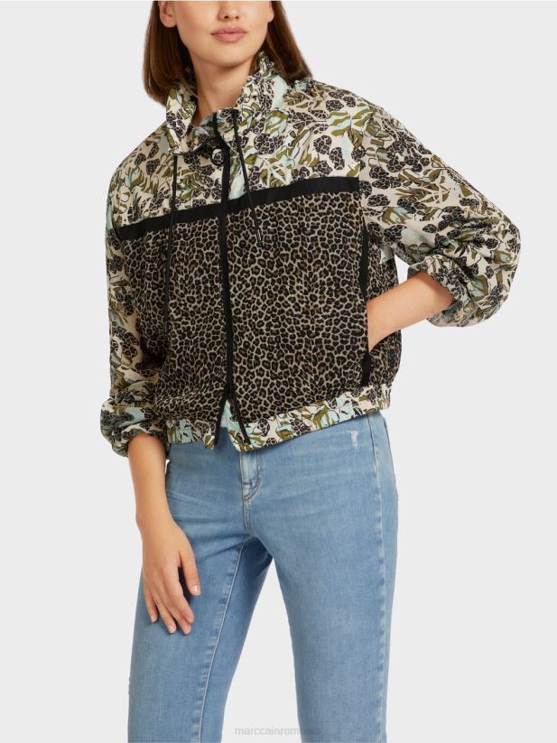 jachetă cu fermoar cu model-mix feminin Marc Cain luminator moale îmbrăcăminte 4826HH414