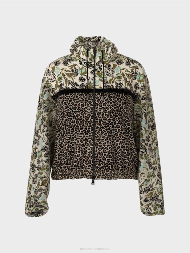 jachetă cu fermoar cu model-mix feminin Marc Cain luminator moale îmbrăcăminte 4826HH414