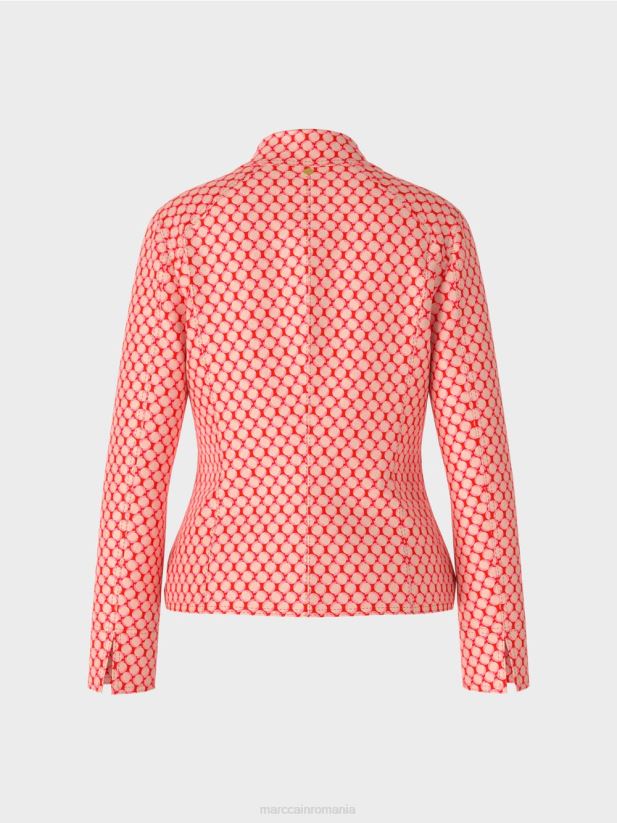 jachetă cu model cu buline Marc Cain mandarină îmbrăcăminte 4826HH416