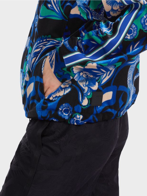 jachetă din catifea din dantelă super moale Marc Cain albastru miezul nopții îmbrăcăminte 4826HH305