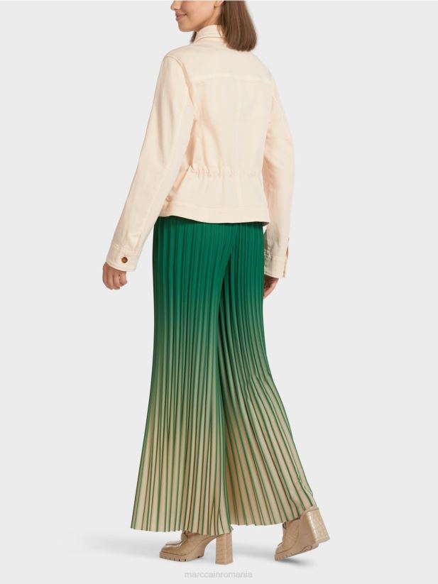 jachetă din denim „rethink together”. Marc Cain cremă îmbrăcăminte 4826HH432