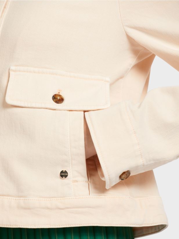 jachetă din denim „rethink together”. Marc Cain cremă îmbrăcăminte 4826HH432