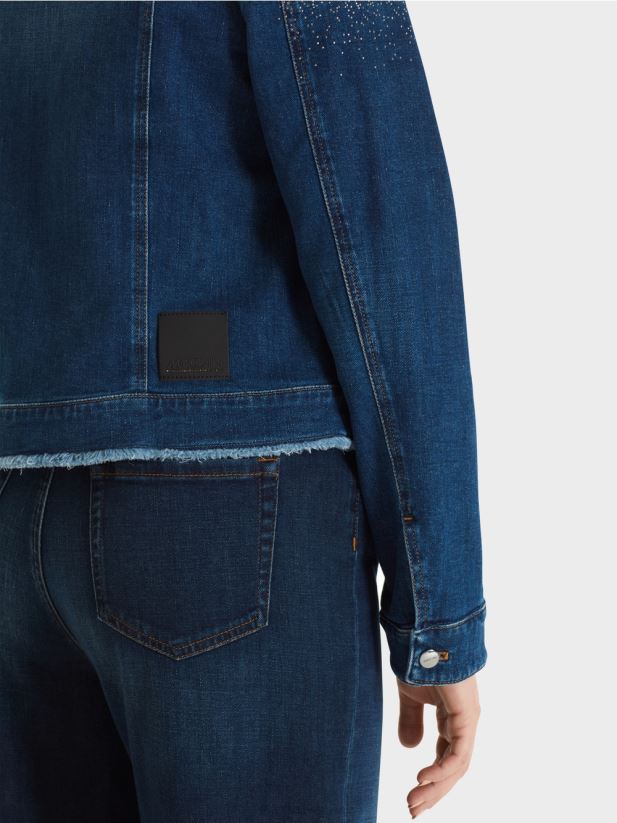 jachetă din denim „rethink together”. Marc Cain indigo vintage îmbrăcăminte 4826HH455