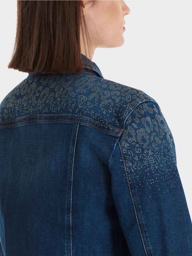 jachetă din denim „rethink together”. Marc Cain indigo vintage îmbrăcăminte 4826HH455
