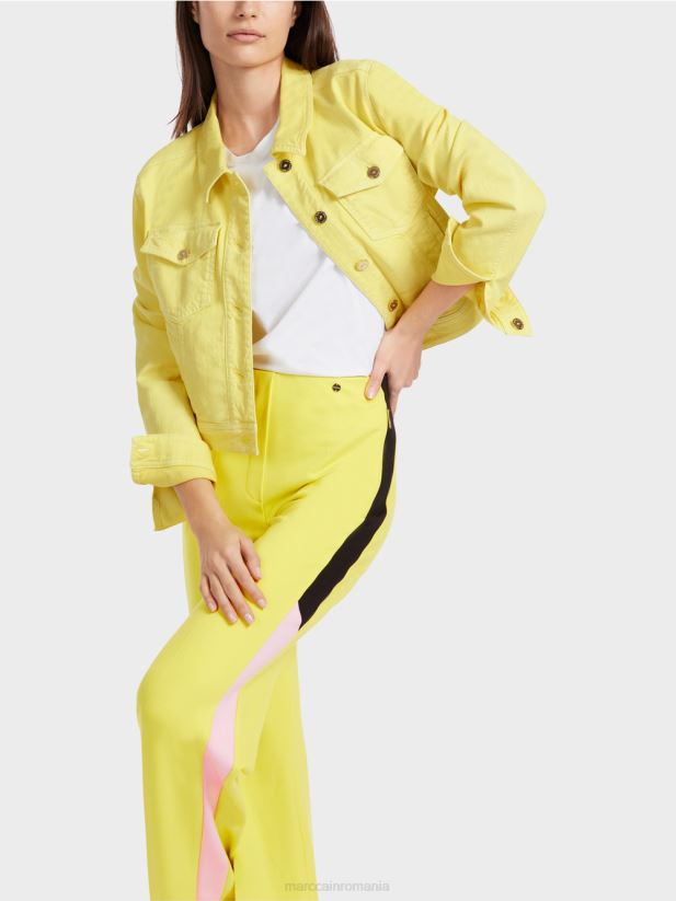 jachetă din denim „rethink together”. Marc Cain lămâie moale îmbrăcăminte 4826HH341