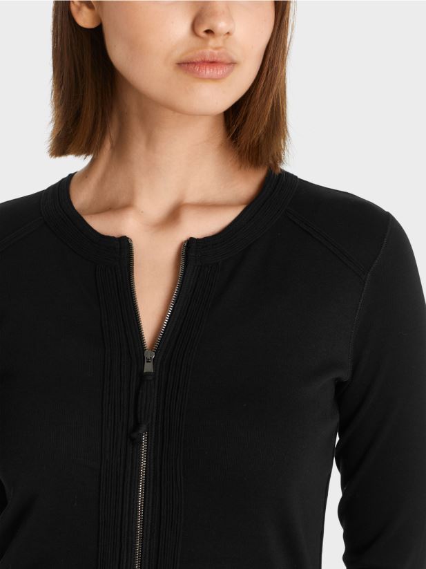 jachetă elastică din bumbac Marc Cain negru îmbrăcăminte 4826HH366