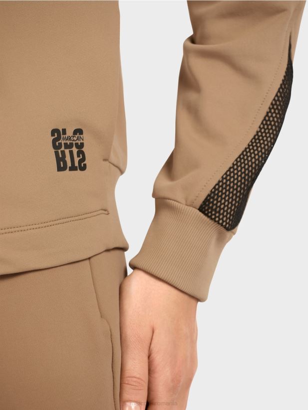 jachetă hanorac în formă de ou Marc Cain cafea ușoară îmbrăcăminte 4826HH421