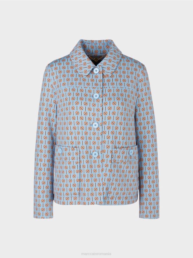 jachetă într-o formă ușor evazată Marc Cain cer întunecat de vară îmbrăcăminte 4826HH322