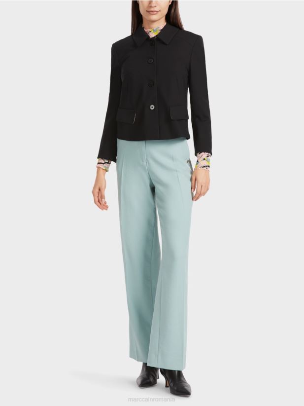 jachetă scurtă cu stretch Marc Cain negru îmbrăcăminte 4826HH340