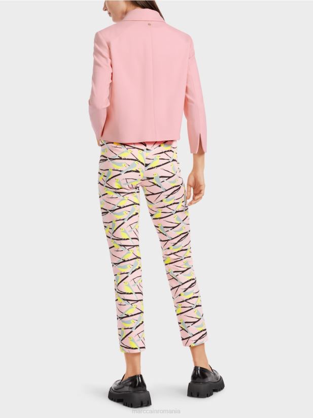 jachetă scurtă cu stretch Marc Cain roz pudra moale îmbrăcăminte 4826HH344