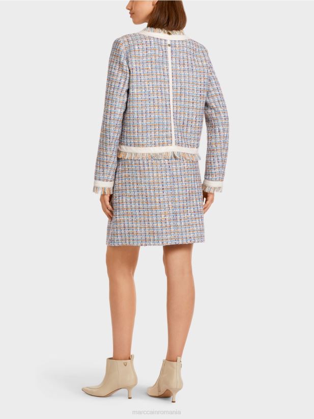 jachetă scurtă din bumbac Marc Cain albastru atmosferic îmbrăcăminte 4826HH442