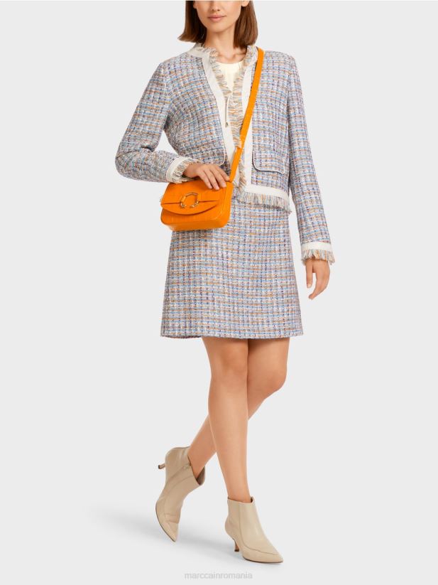 jachetă scurtă din bumbac Marc Cain albastru atmosferic îmbrăcăminte 4826HH442