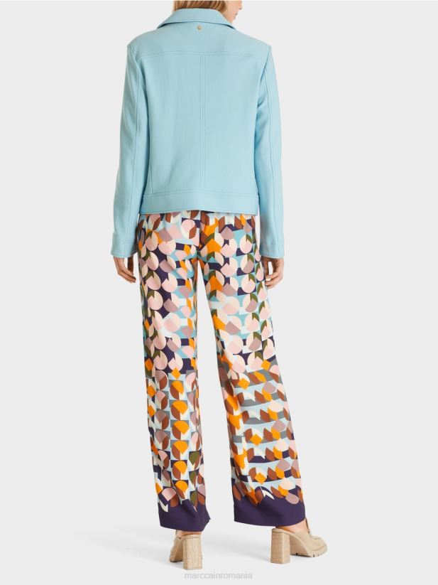 jachetă scurtă în stil denim Marc Cain albastru atmosferic îmbrăcăminte 4826HH443