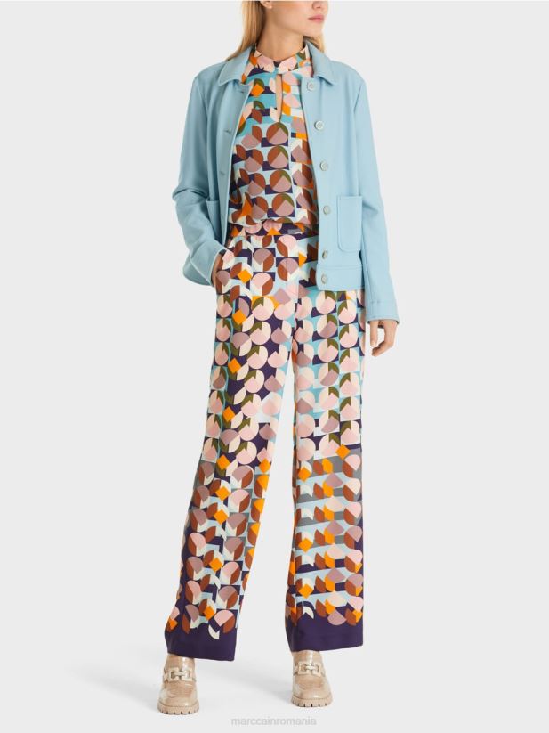 jachetă scurtă în stil denim Marc Cain albastru atmosferic îmbrăcăminte 4826HH443