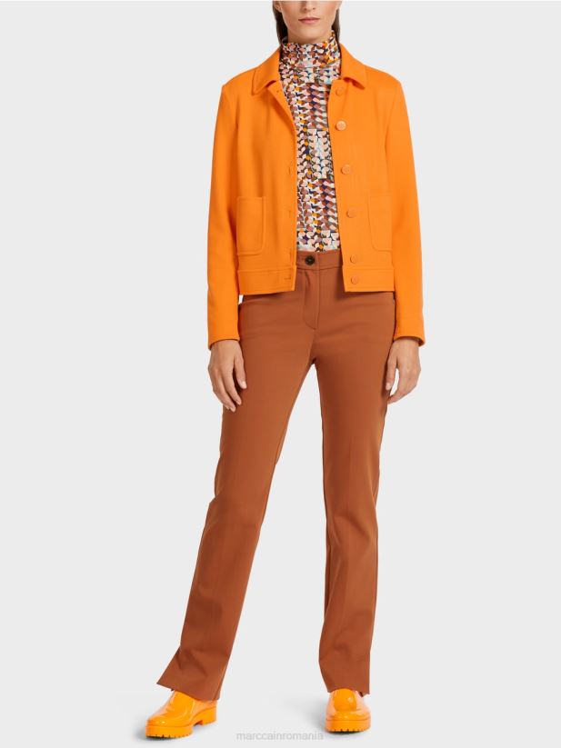 jachetă scurtă în stil denim Marc Cain portocaliu limpede îmbrăcăminte 4826HH441