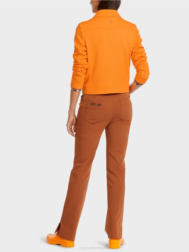 jachetă scurtă în stil denim Marc Cain portocaliu limpede îmbrăcăminte 4826HH441