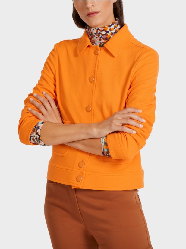 jachetă scurtă în stil denim Marc Cain portocaliu limpede îmbrăcăminte 4826HH441