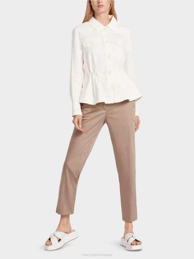 jacheta de in feminin Marc Cain aproape alb îmbrăcăminte 4826HH376