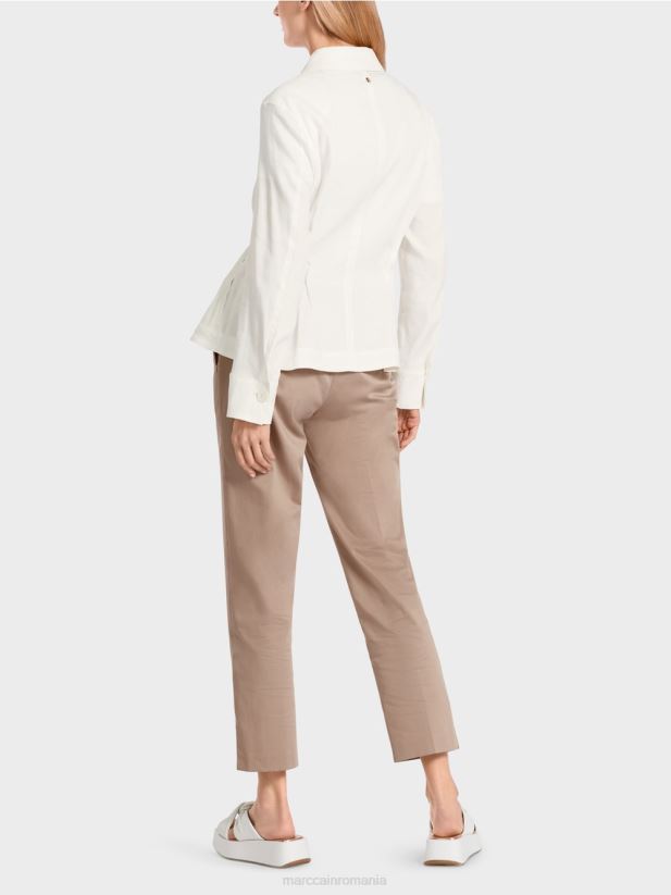 jacheta de in feminin Marc Cain aproape alb îmbrăcăminte 4826HH376