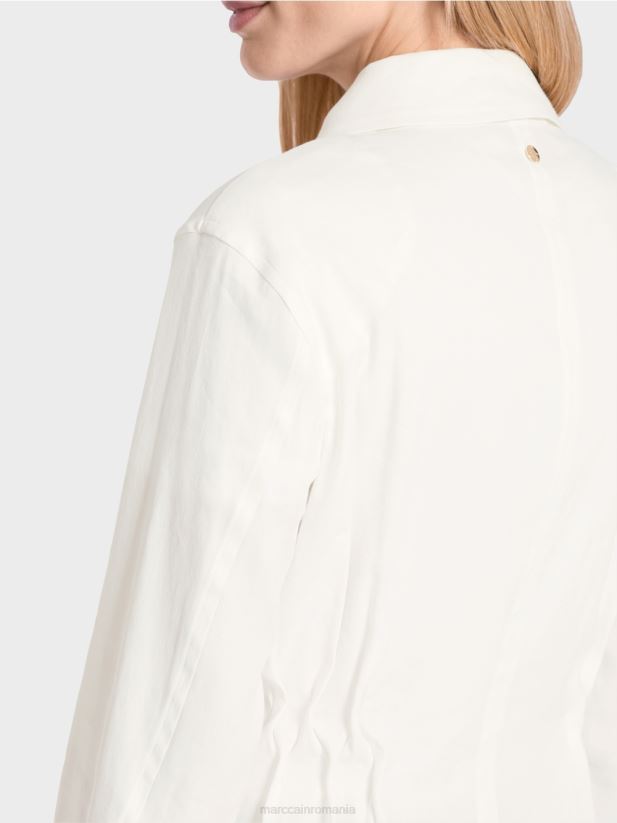jacheta de in feminin Marc Cain aproape alb îmbrăcăminte 4826HH376