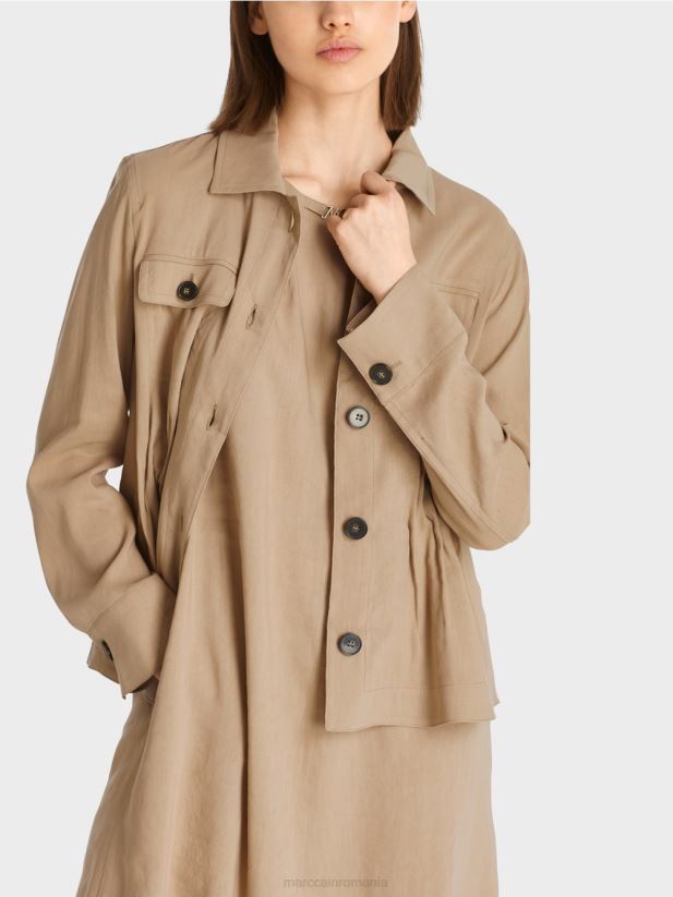 jacheta de in feminin Marc Cain nisip adânc îmbrăcăminte 4826HH385