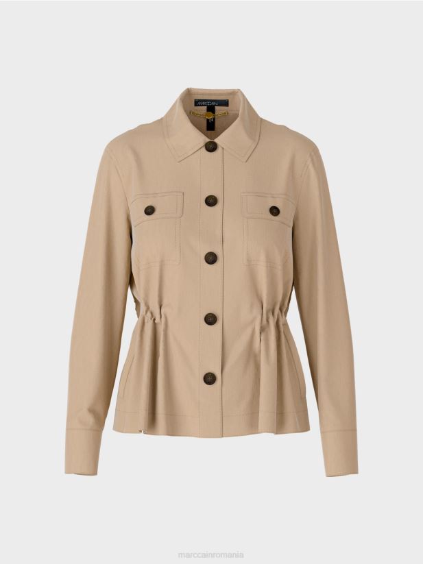 jacheta de in feminin Marc Cain nisip adânc îmbrăcăminte 4826HH385