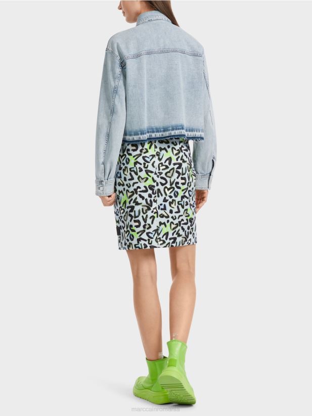 jacheta denim cu efect diy Marc Cain denim lejer îmbrăcăminte 4826HH334