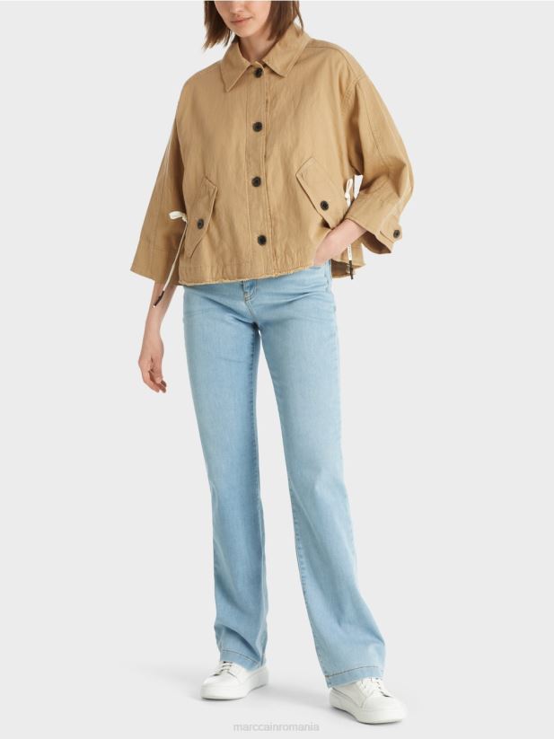 jacheta supradimensionata Marc Cain maro lut deschis îmbrăcăminte 4826HH394