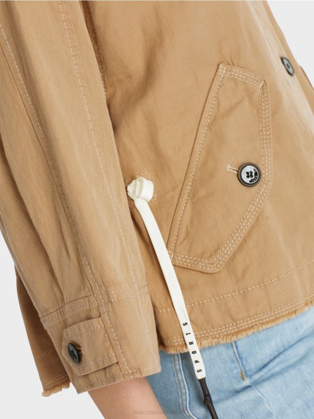 jacheta supradimensionata Marc Cain maro lut deschis îmbrăcăminte 4826HH394