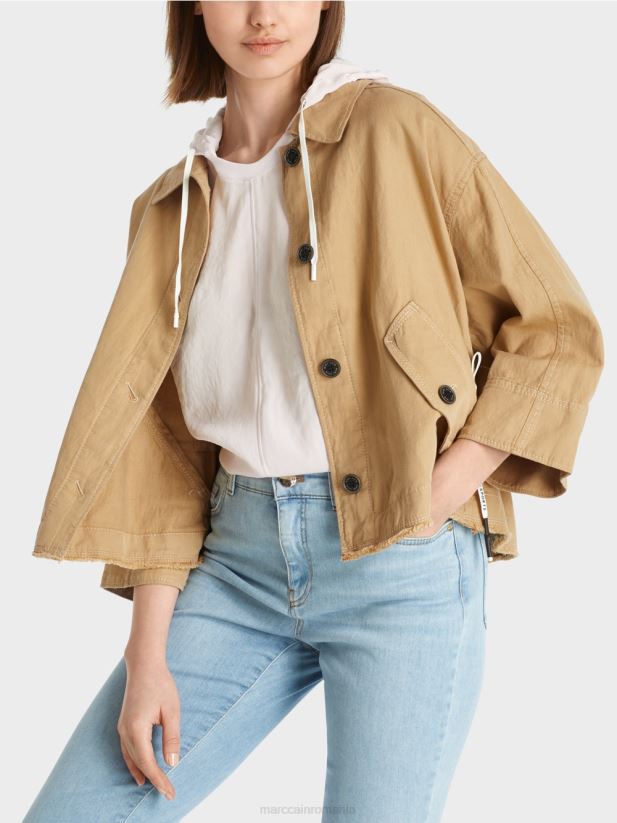 jacheta supradimensionata Marc Cain maro lut deschis îmbrăcăminte 4826HH394