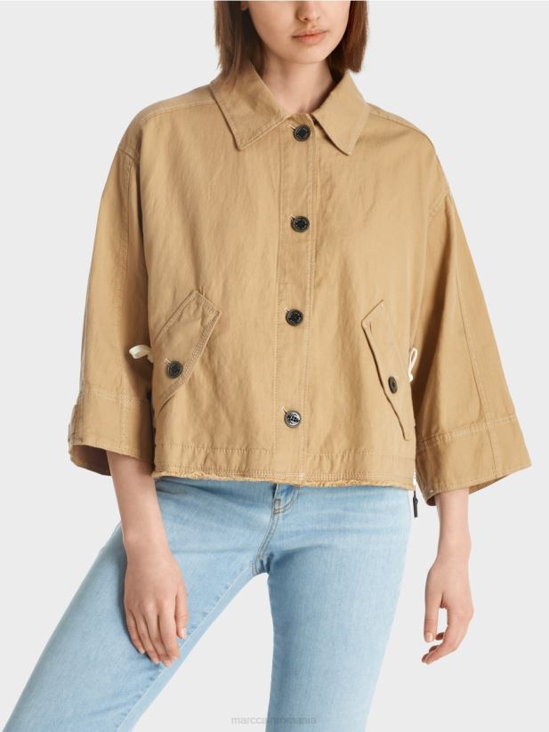 jacheta supradimensionata Marc Cain maro lut deschis îmbrăcăminte 4826HH394