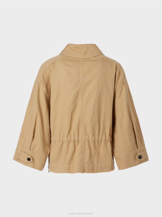 jacheta supradimensionata Marc Cain maro lut deschis îmbrăcăminte 4826HH394